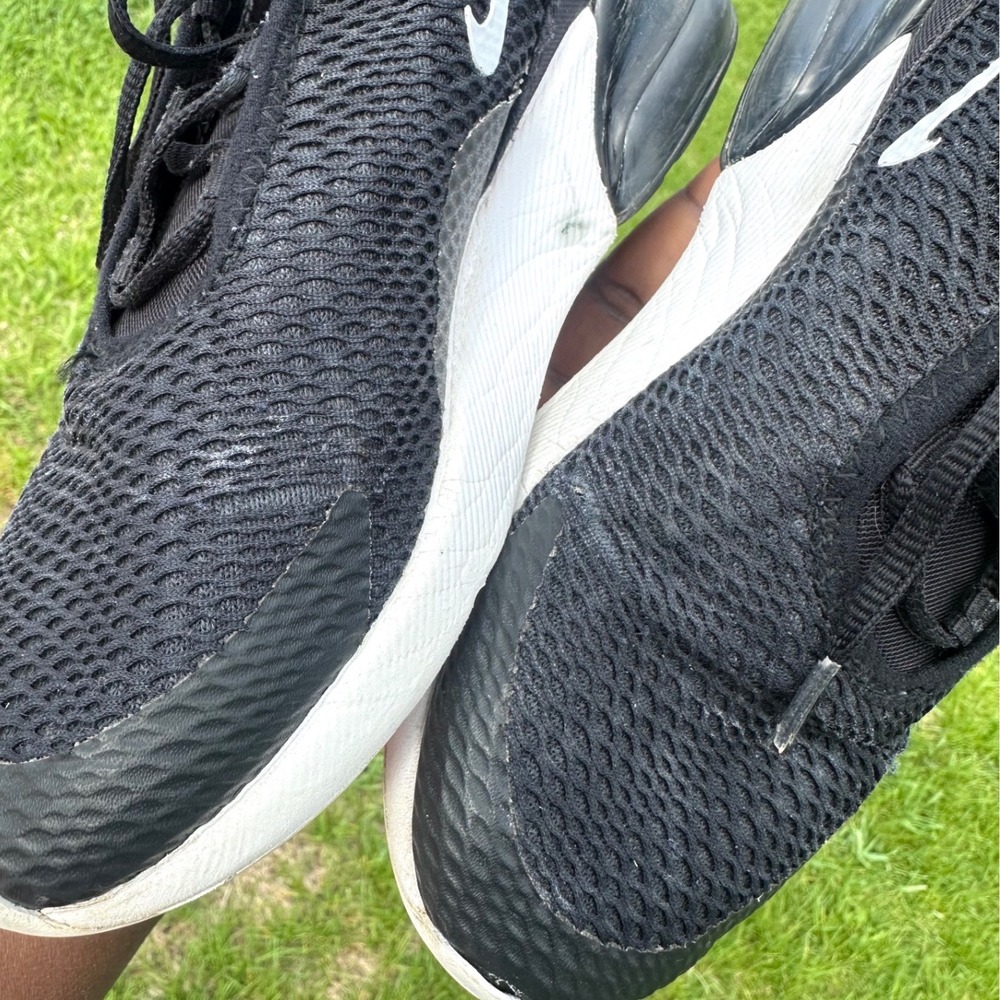 Nike Air Max 270 Little Kids Athletic Shoes Size 2.5Y Black - Picture 9 of 14